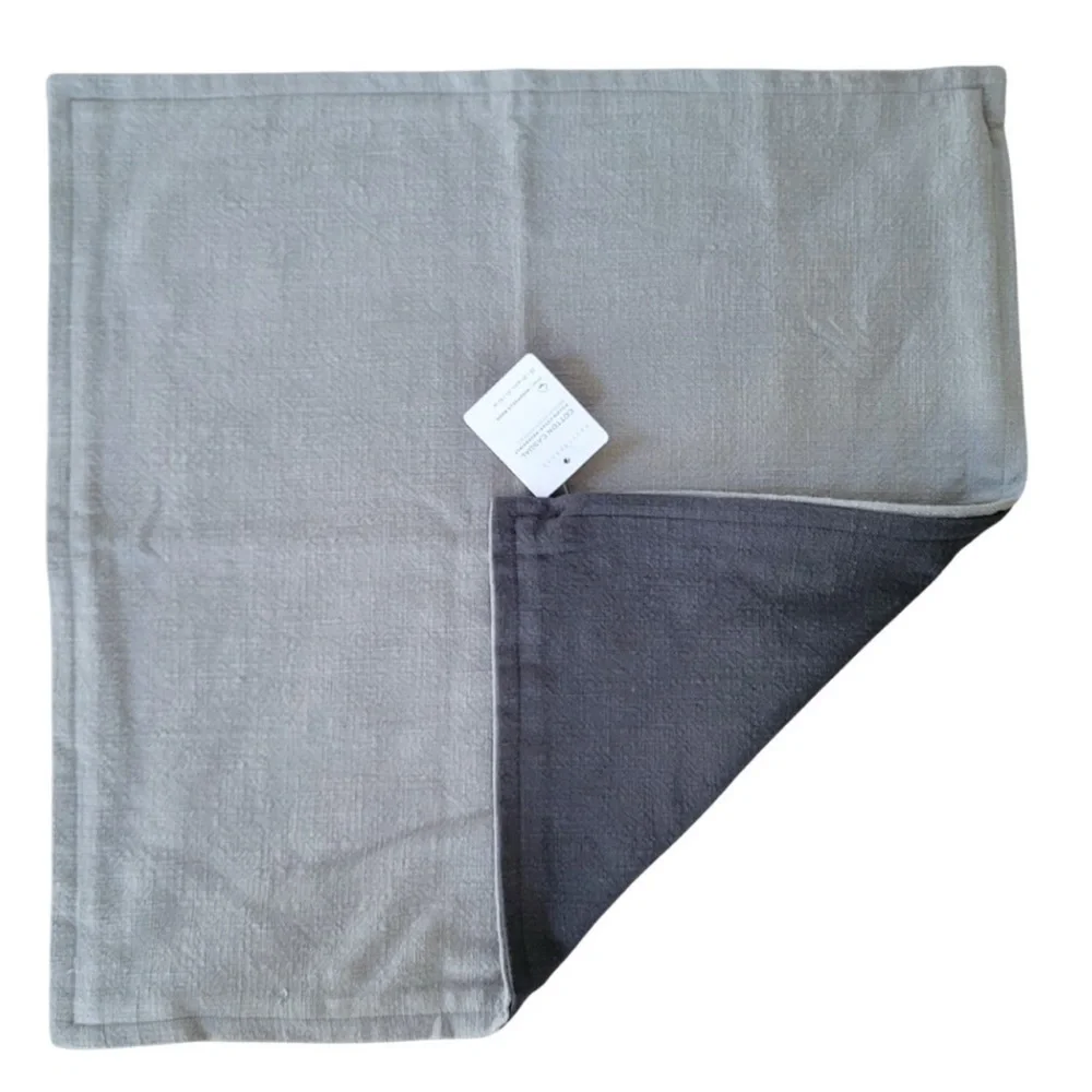 Pottery Barn Dual-Tone Gray and Black Pillow Cover - Picture 2 of 5